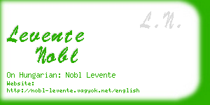 levente nobl business card